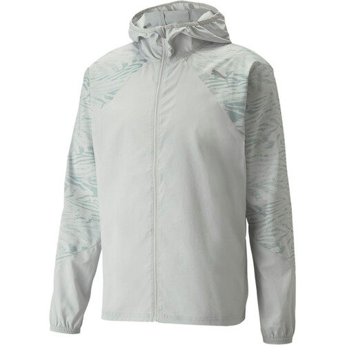 PUMA RUN GRAPHIC HOODED J gris