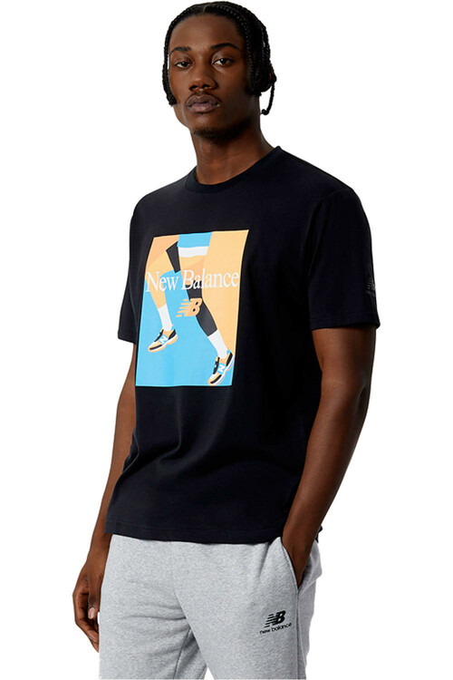 NEW BALANCE NB ESSENTIALS CELEBRATE RUN TEE negro