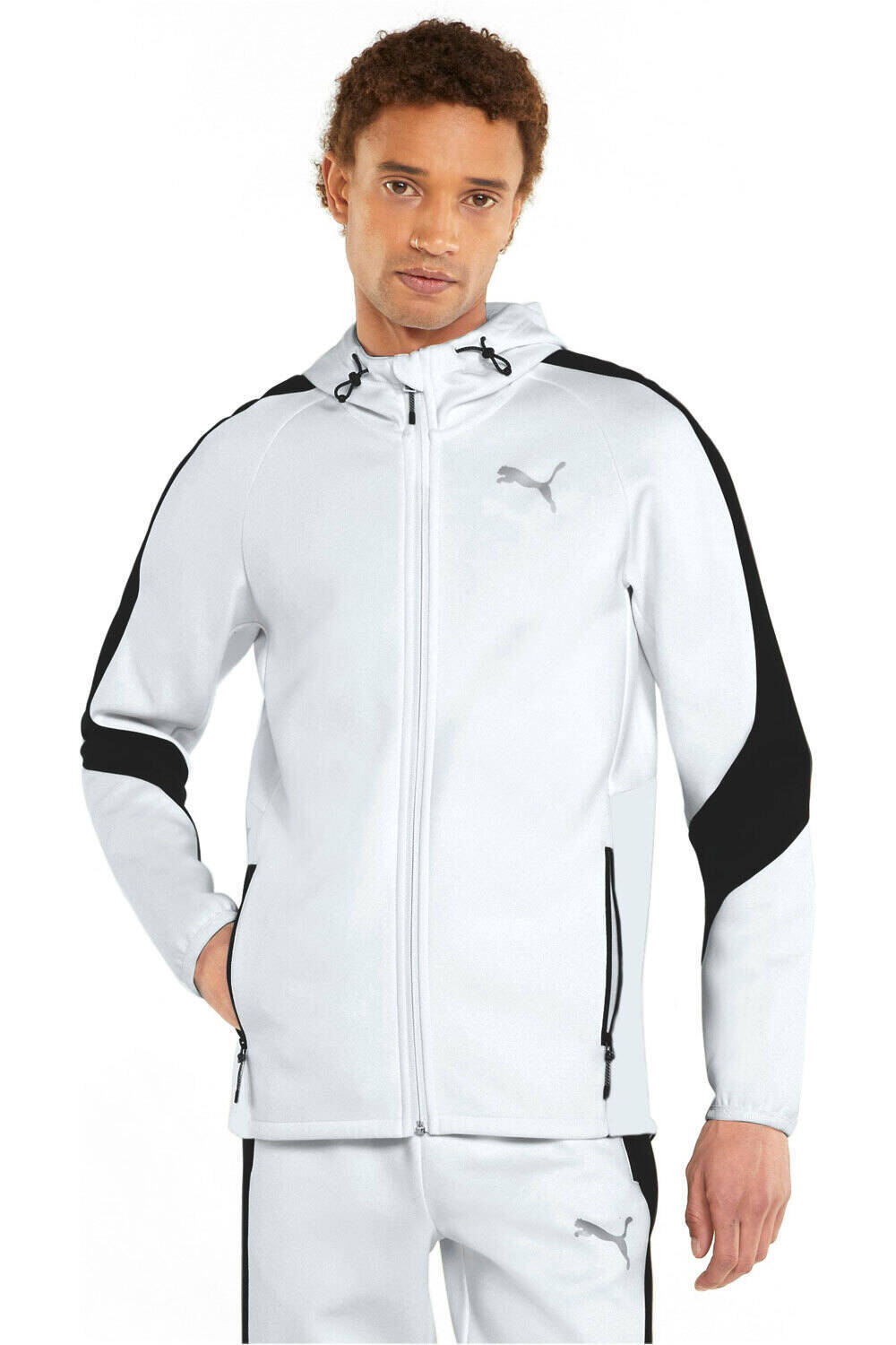 Puma sudadera hombre Puma Evostripe Full-Zip H vista frontal Puma sudadera hombre Puma Evostripe Full-Zip H vista frontal