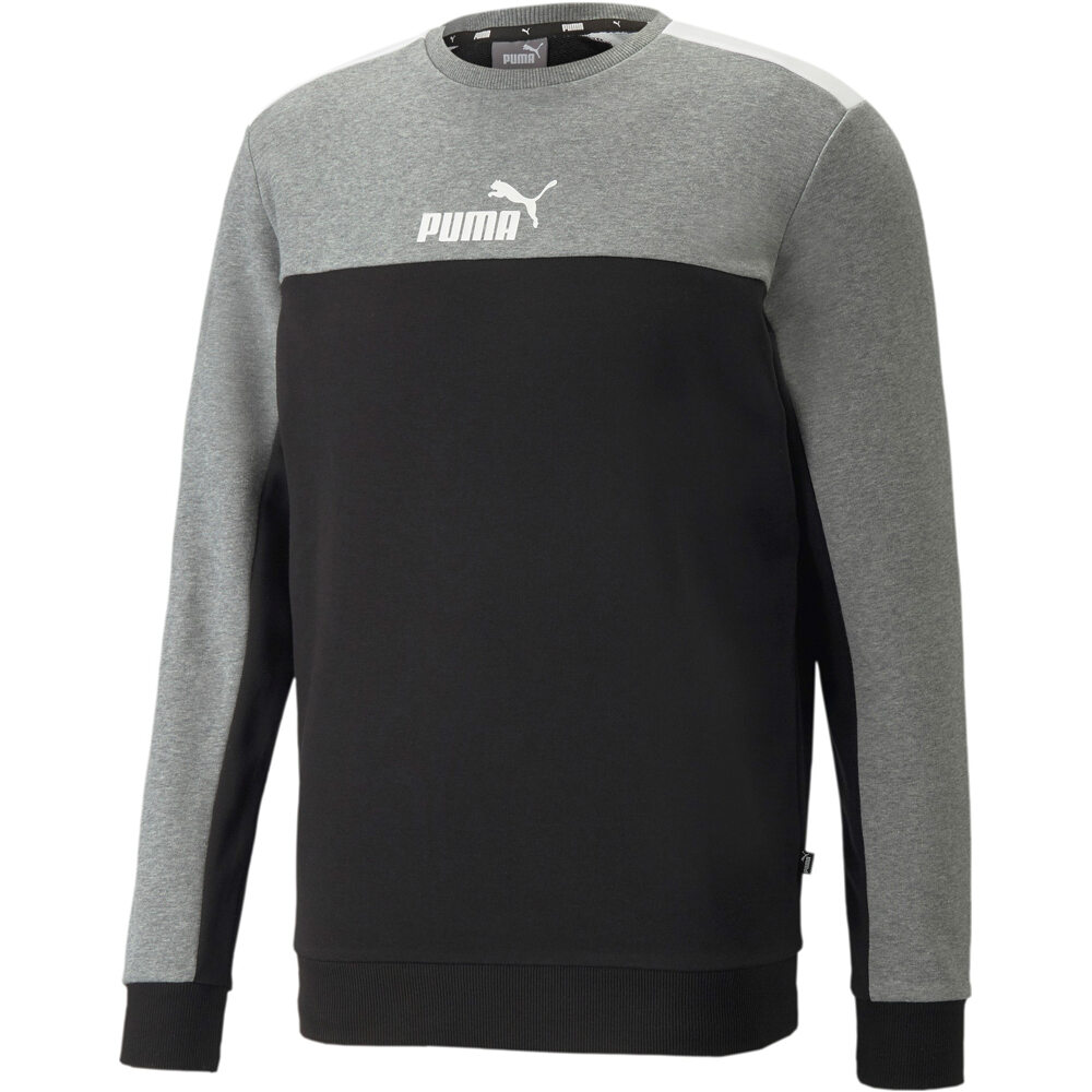 Puma sudadera hombre Puma ESS+ Block Crew TR vista detalle Puma sudadera hombre Puma ESS+ Block Crew TR vista detalle