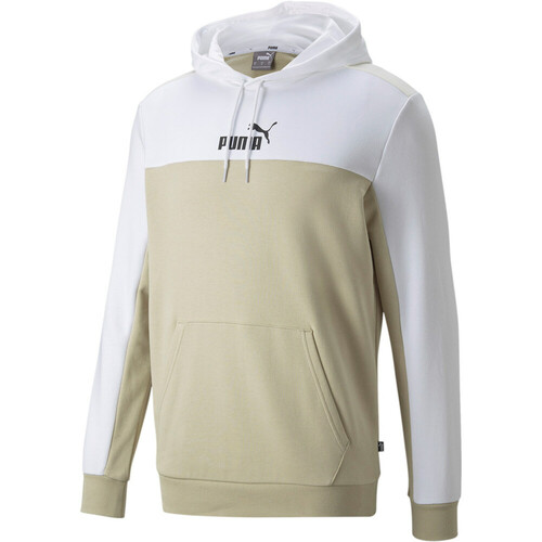 PUMA ESS+ BLOCK HOODIE TR blanco