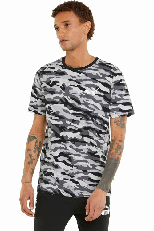 PUMA ESS+ CAMO AOP TEE negro