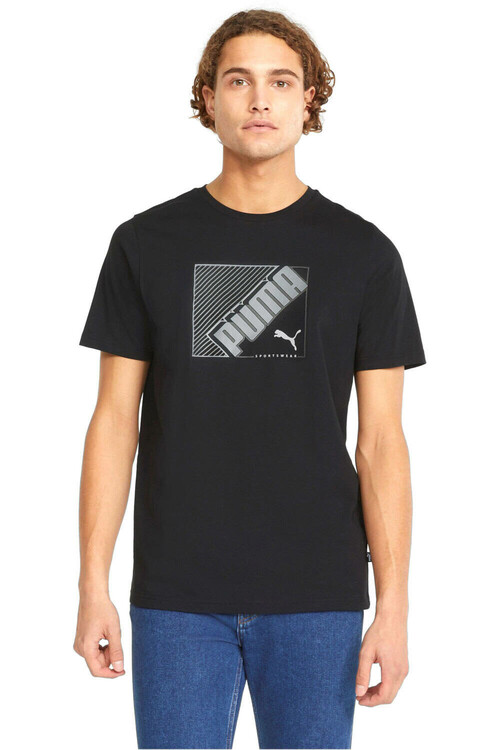 PUMA FLOCK TEE negro
