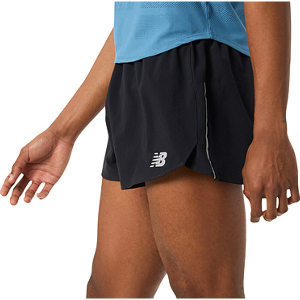 New Balance pantaloneta técnica hombre Impact Run 3 Inch Split Short vista detalle New Balance pantaloneta técnica hombre Impact Run 3 Inch Split Short vista detalle