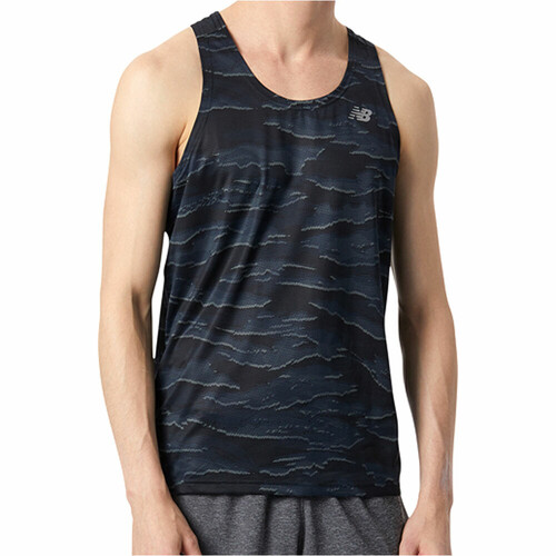NEW BALANCE PRINTED ACCELERATE SINGLET negro