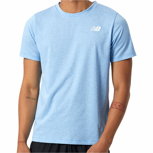 NEW BALANCE HEATHERTECH TEE azul