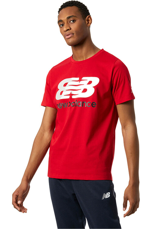 NEW BALANCE GRAPHIC HEATHERTECH TEE rojo