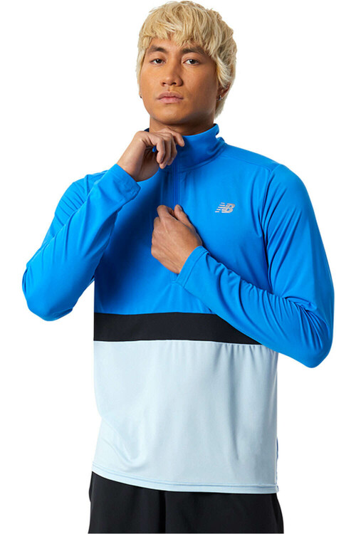 NEW BALANCE ACCELERATE HALF ZIP azul