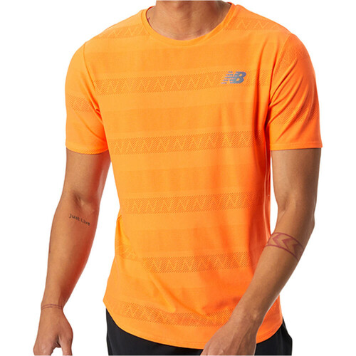 NEW BALANCE Q SPEED JACQUARD SHORT SLEEVE naranja