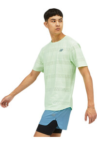 New Balance camiseta técnica manga corta hombre New Balance Q Speed Jacquard Short Sleeve vista trasera New Balance camiseta técnica manga corta hombre New Balance Q Speed Jacquard Short Sleeve vista trasera