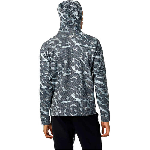 NEW BALANCE TENACITY PERFORMANCE FLEECE PRINTED HOODIE negro