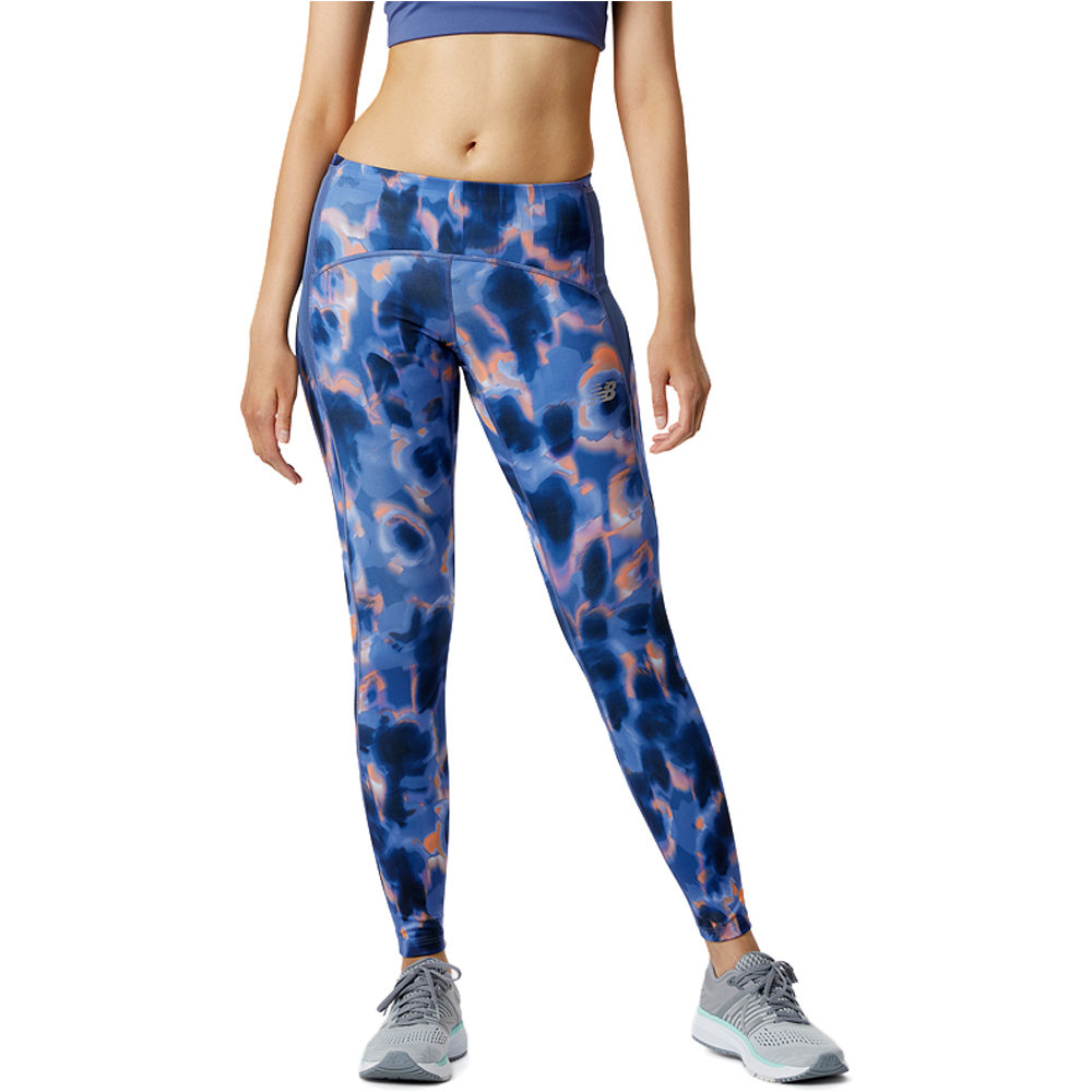 New Balance malla larga running mujer New Balance Printed Impact Run Tight vista detalle New Balance malla larga running mujer New Balance Printed Impact Run Tight vista detalle