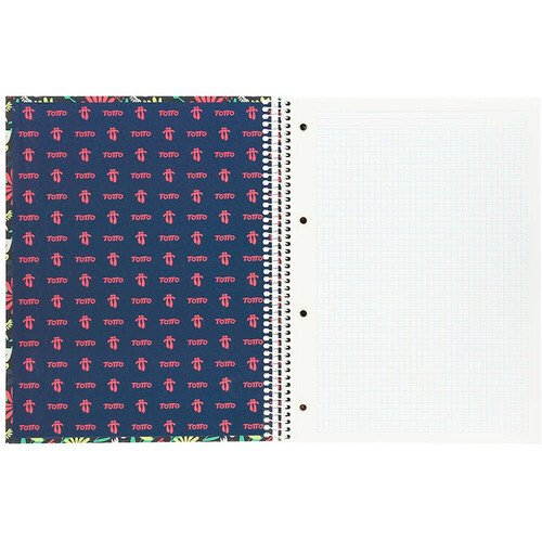 TOTTO CUADERNO A4 TAPA DURA FORRADA azul