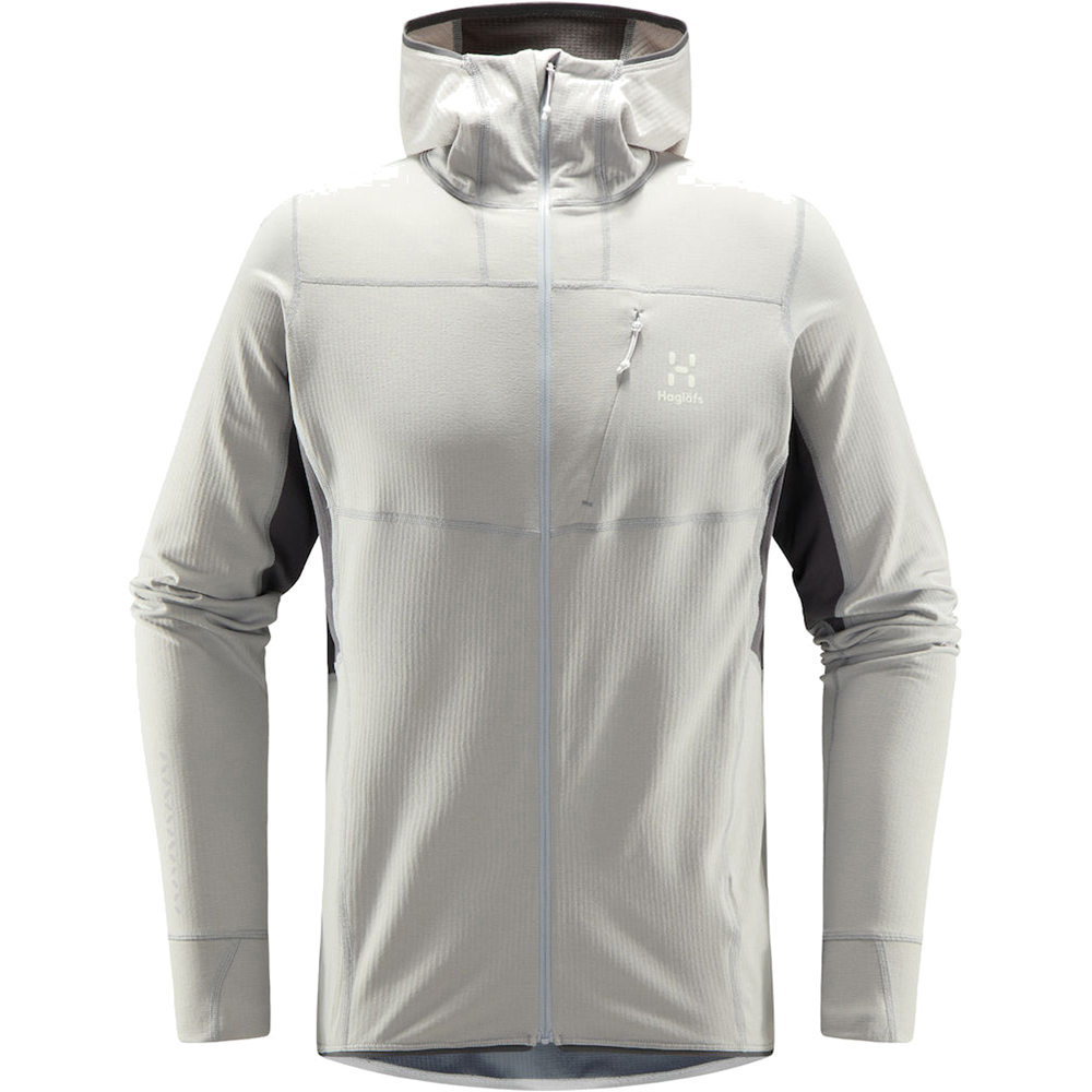 Haglofs forro polar hombre Haglofs L.I.M Mid Comp Hood Men vista frontal Haglofs forro polar hombre Haglofs L.I.M Mid Comp Hood Men vista frontal
