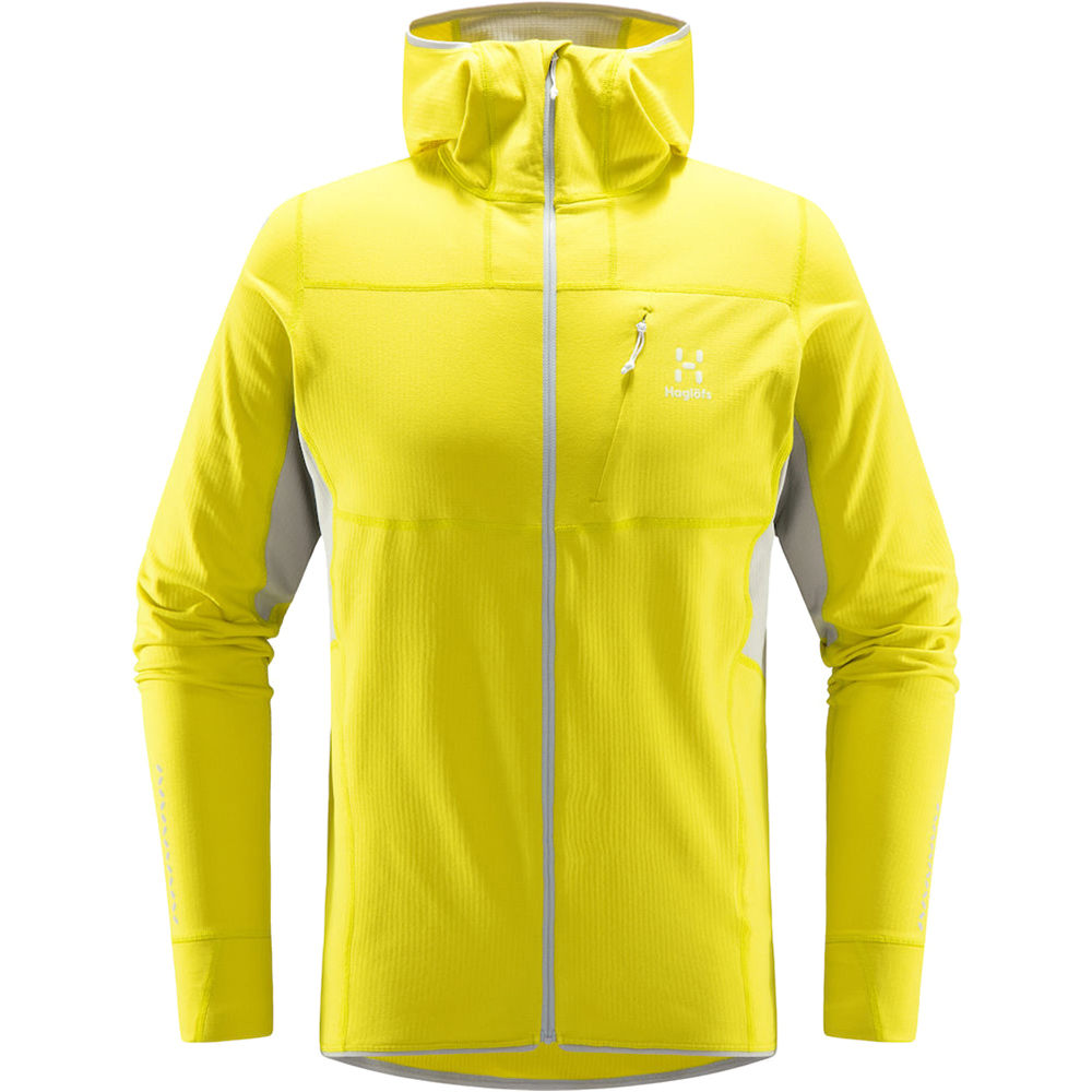 Haglofs forro polar hombre Haglofs L.I.M Mid Comp Hood Men vista frontal Haglofs forro polar hombre Haglofs L.I.M Mid Comp Hood Men vista frontal