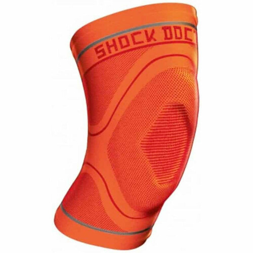 SHOCK DOCTOR COMPRESSION KNIT KNEE SLEEVE WITH GEL naranja