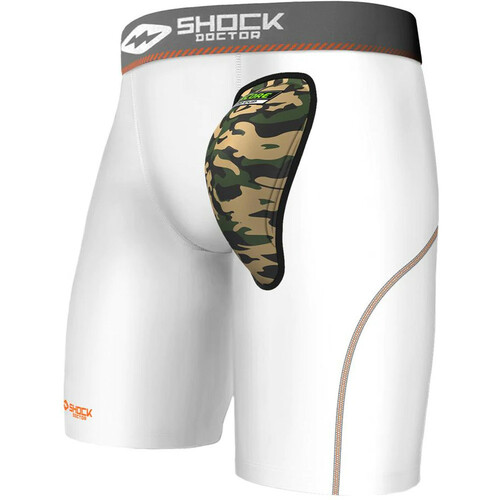 SHOCK DOCTOR AIRCORE HARD CUP COMPRESSION SHORT blanco