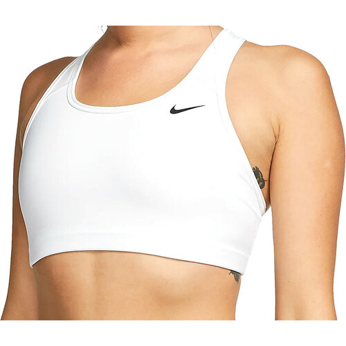 NIKE W NK DF SWSH NONPDED BRA blanco