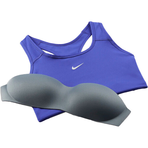 NIKE W NK DF SWSH 1PP BRA azul