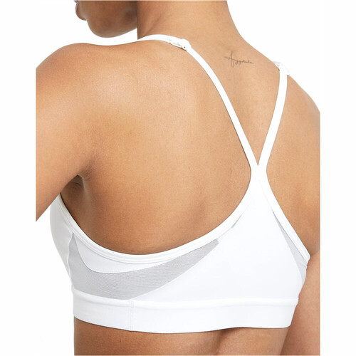 NIKE W NK DF INDY V-NECK BRA blanco