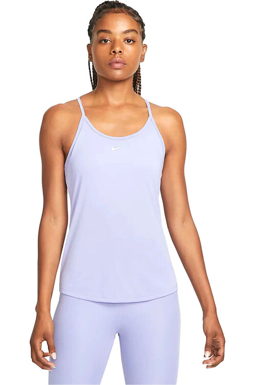 NIKE W NK ONE DF ELSTKA STD TANK morado