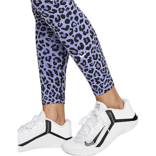 NIKE W NK ONE DF HR TGHT LEOPARD morado