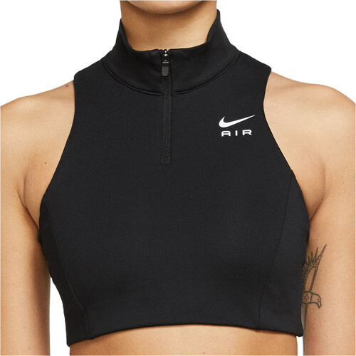 NIKE W NK AIR DF SWSH MOCKZIP BRA negro