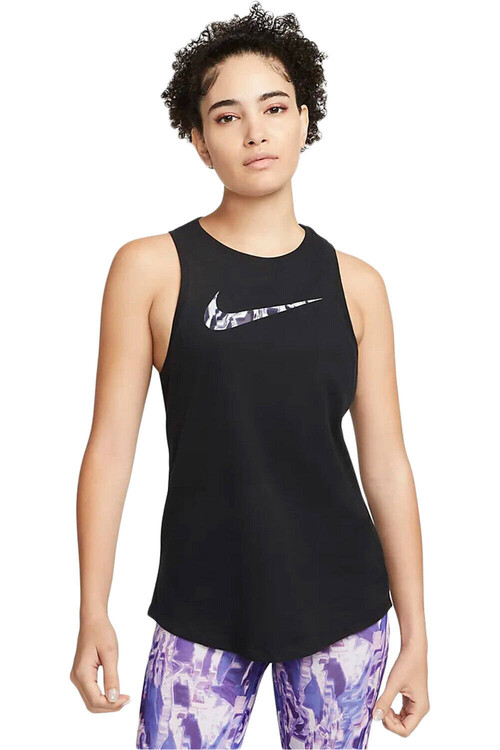 NIKE W NK DF TANK NIKE PRO AOP negro