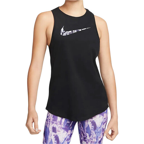 NIKE W NK DF TANK NIKE PRO AOP negro