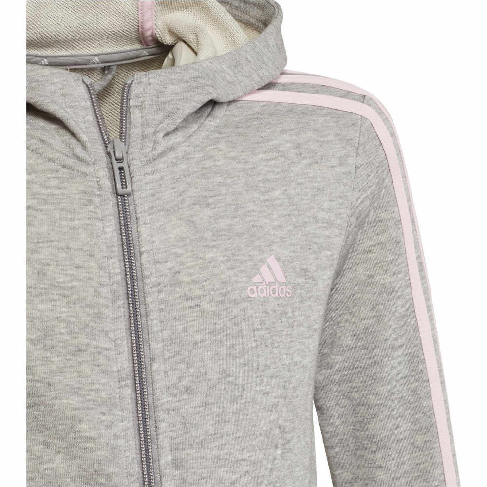 adidas sudadera niña Adidas G 3S FZ HD vista detalle adidas sudadera niña Adidas G 3S FZ HD vista detalle