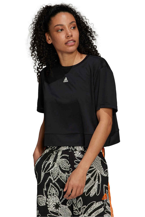 ADIDAS W STDIO CROP T negro
