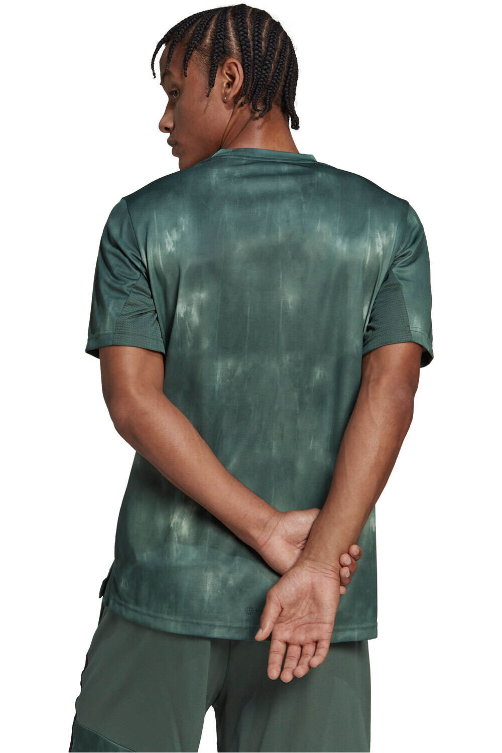 adidas camiseta fitness hombre Adidas WO AOP TEE vista trasera adidas camiseta fitness hombre Adidas WO AOP TEE vista trasera