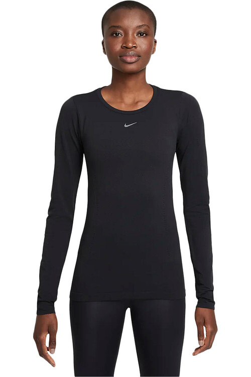 NIKE W NK DFADV AURA SLIM LS TOP negro
