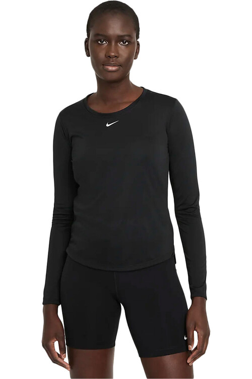 NIKE W NK ONE DF LS STD TOP negro