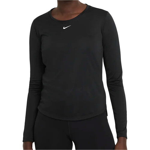 NIKE W NK ONE DF LS STD TOP negro