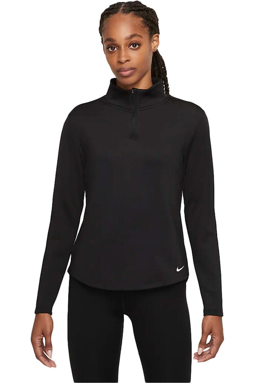 NIKE W NK ONE TF STD LS HALF ZIP negro