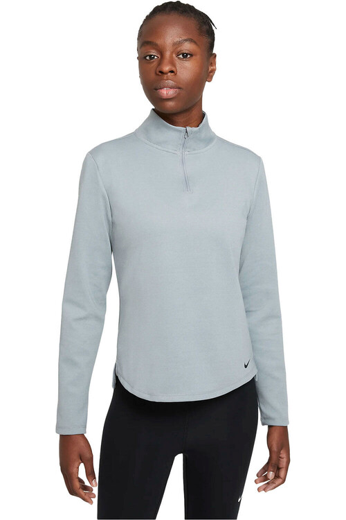 NIKE W NK ONE TF STD LS HALF ZIP gris