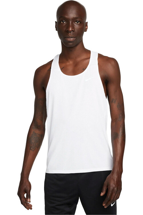NIKE M NK DF FAST SINGLET blanco
