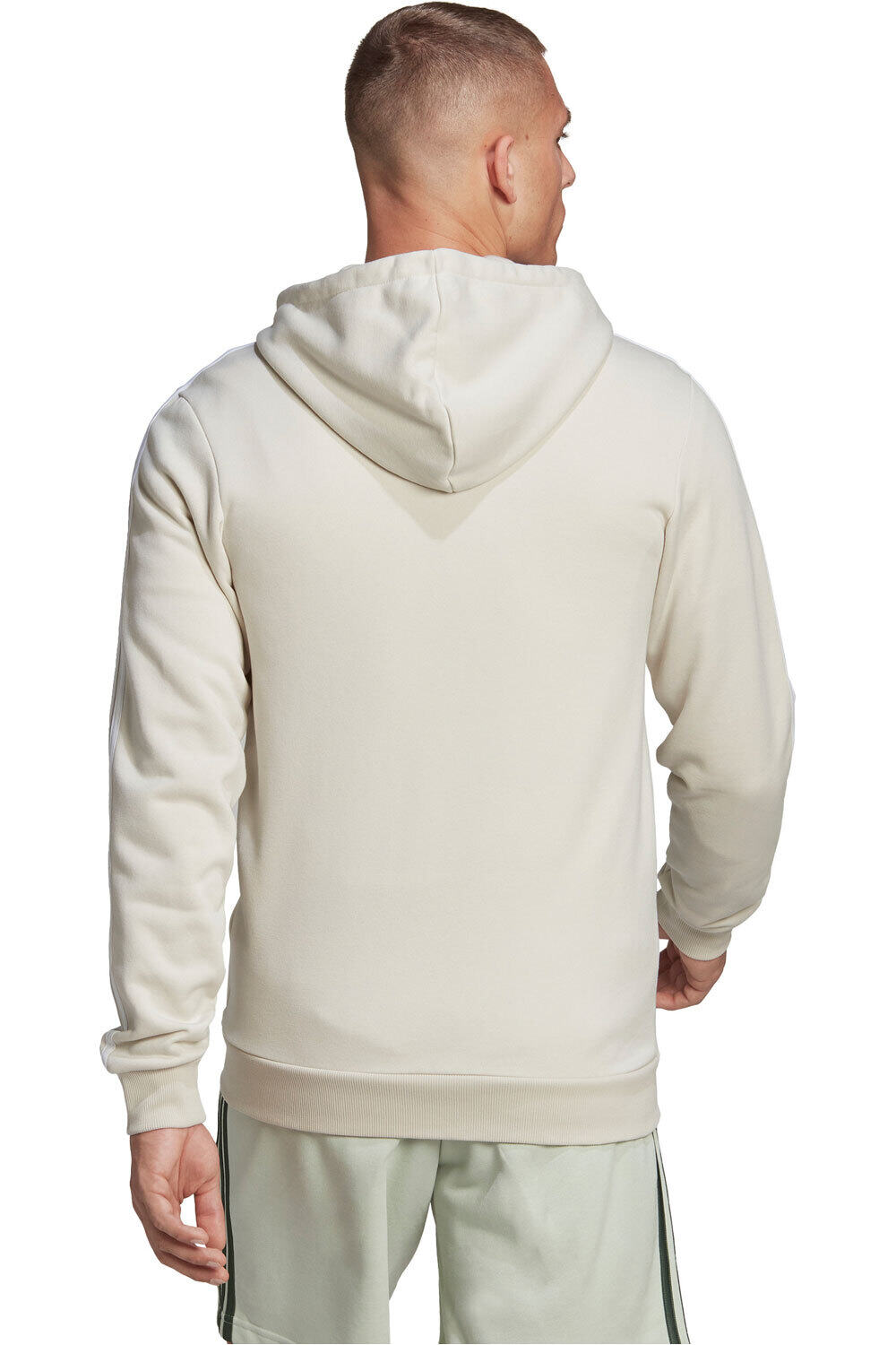 adidas sudadera hombre Adidas M 3S FL FZ HD vista trasera adidas sudadera hombre Adidas M 3S FL FZ HD vista trasera