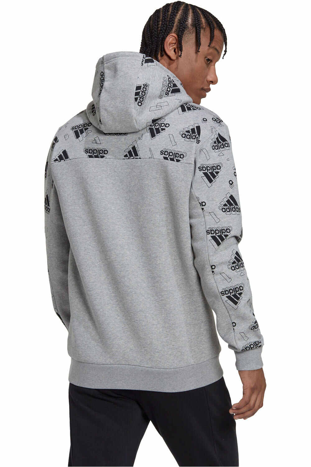 adidas sudadera hombre Adidas M FL GFX Hoodie vista trasera adidas sudadera hombre Adidas M FL GFX Hoodie vista trasera
