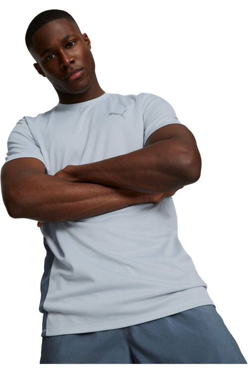 PUMA RUN FAVORITE SS TEE gris