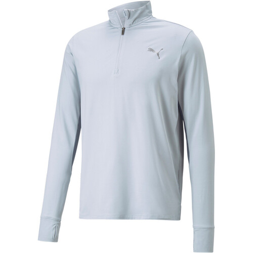 PUMA RUN FAVORITE 1/4 ZIP gris