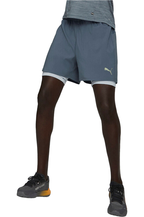 PUMA RUN 2IN1 5 SHORT M gris