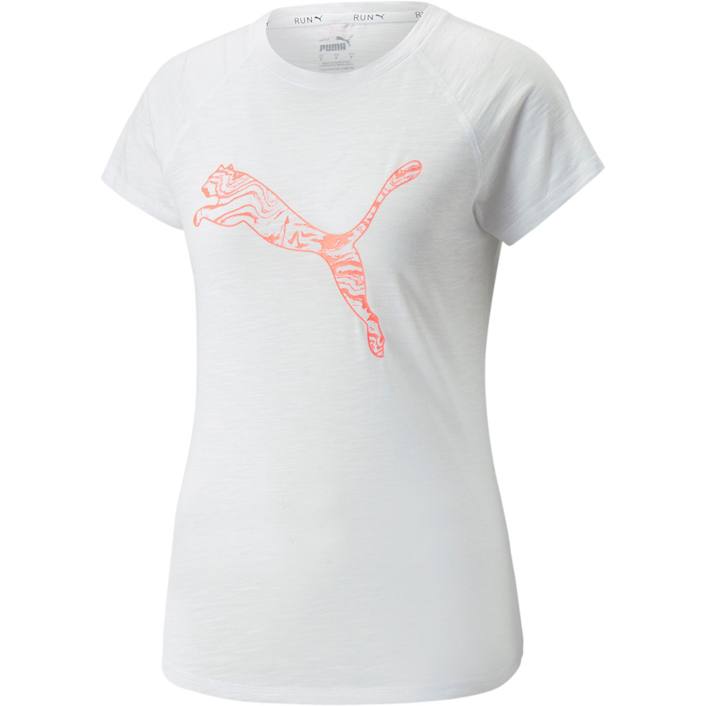 Puma camiseta entrenamiento manga corta mujer Puma RUN LOGO SS TEE W vista detalle Puma camiseta entrenamiento manga corta mujer Puma RUN LOGO SS TEE W vista detalle