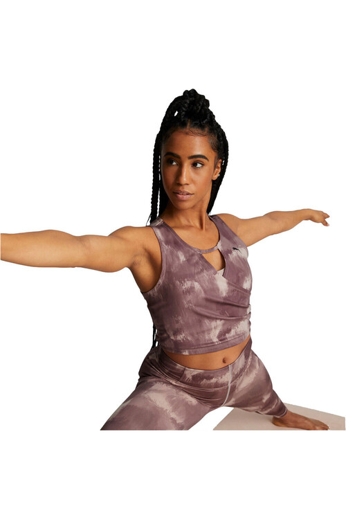 PUMA STUDIO AOP CROP TOP rosa