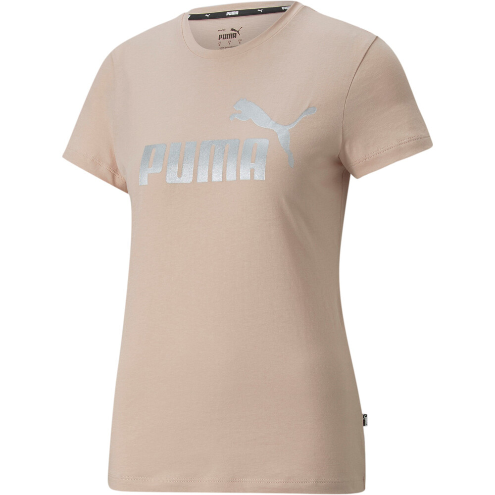 Puma camiseta manga corta mujer Puma ESS+ Metallic Logo T vista detalle Puma camiseta manga corta mujer Puma ESS+ Metallic Logo T vista detalle