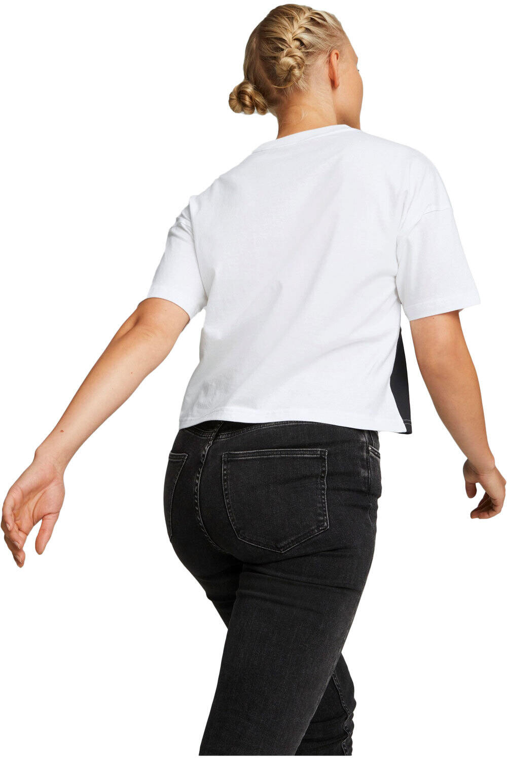 Puma camiseta manga corta mujer Puma Puma Power Tape Tee vista trasera Puma camiseta manga corta mujer Puma Puma Power Tape Tee vista trasera
