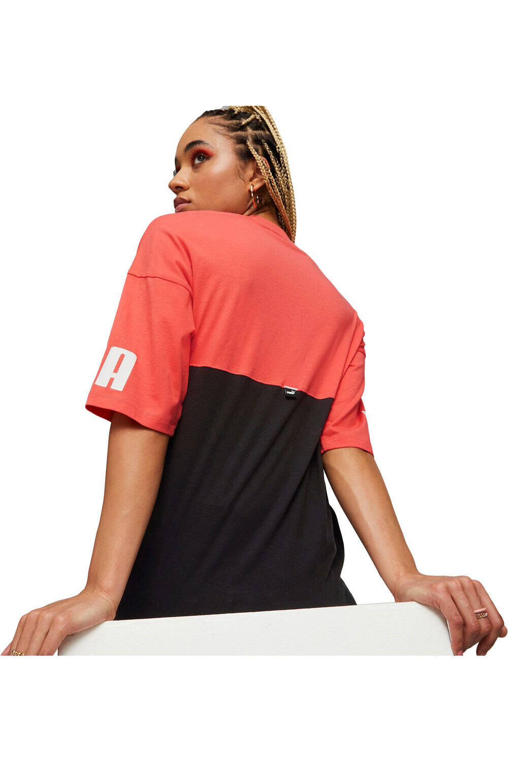 Puma camiseta manga corta mujer Puma Puma Power Colorbloc vista trasera Puma camiseta manga corta mujer Puma Puma Power Colorbloc vista trasera