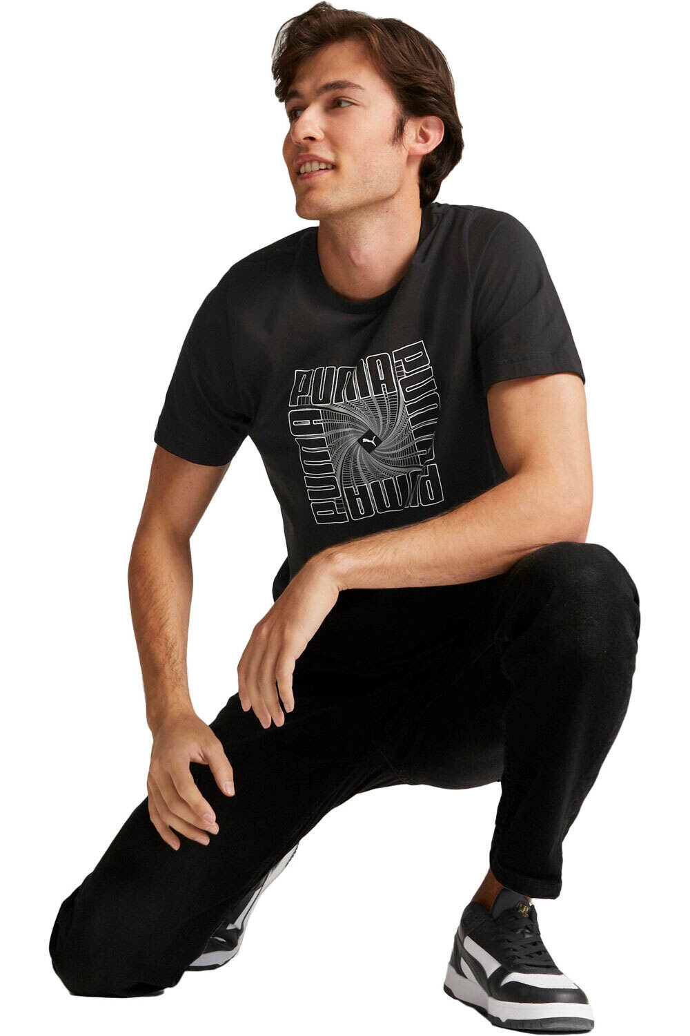 Puma camiseta manga corta hombre Puma Reflective Graphic T vista frontal Puma camiseta manga corta hombre Puma Reflective Graphic T vista frontal
