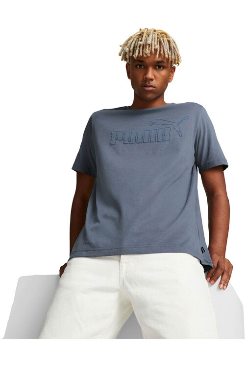 PUMA ESS ELEVATED TEE gris
